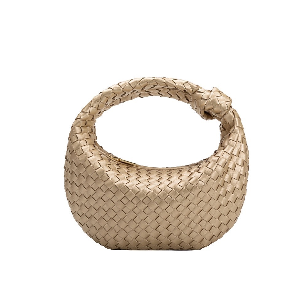 Melie Bianco Larissa Gold Mini Recycled Vegan Top Handle